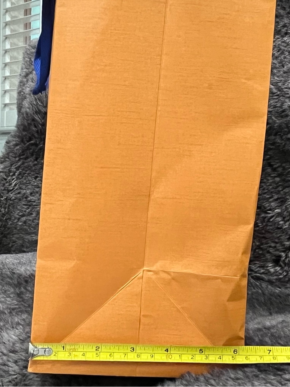 Authentic Louis Vuitton Orange Shopping Bag with Blue Ribbon Handles - Picture 10 of 11
